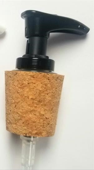 Pump Dispenser, Black-with Cork