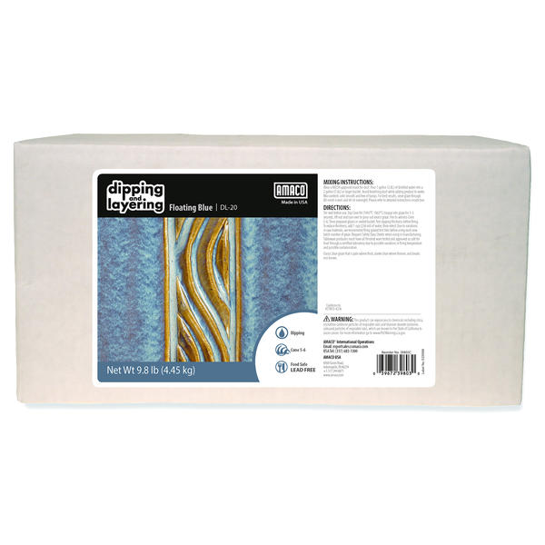 DL-20 Floating Blue 10# Dry ^6 Amaco Dipping Glaze