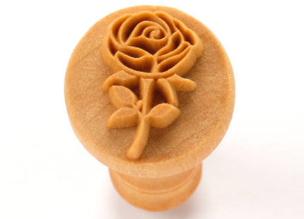 SCM-301 - Medium Round Stamp - Rose with Stem