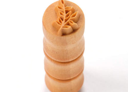 SCS-204 - Small Round Stamp - Leaves on a Branch - MKM