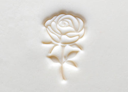 SCM-301 - Medium Round Stamp - Rose with Stem