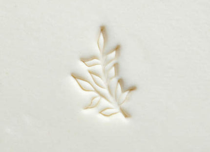 SCS-204 - Small Round Stamp - Leaves on a Branch - MKM